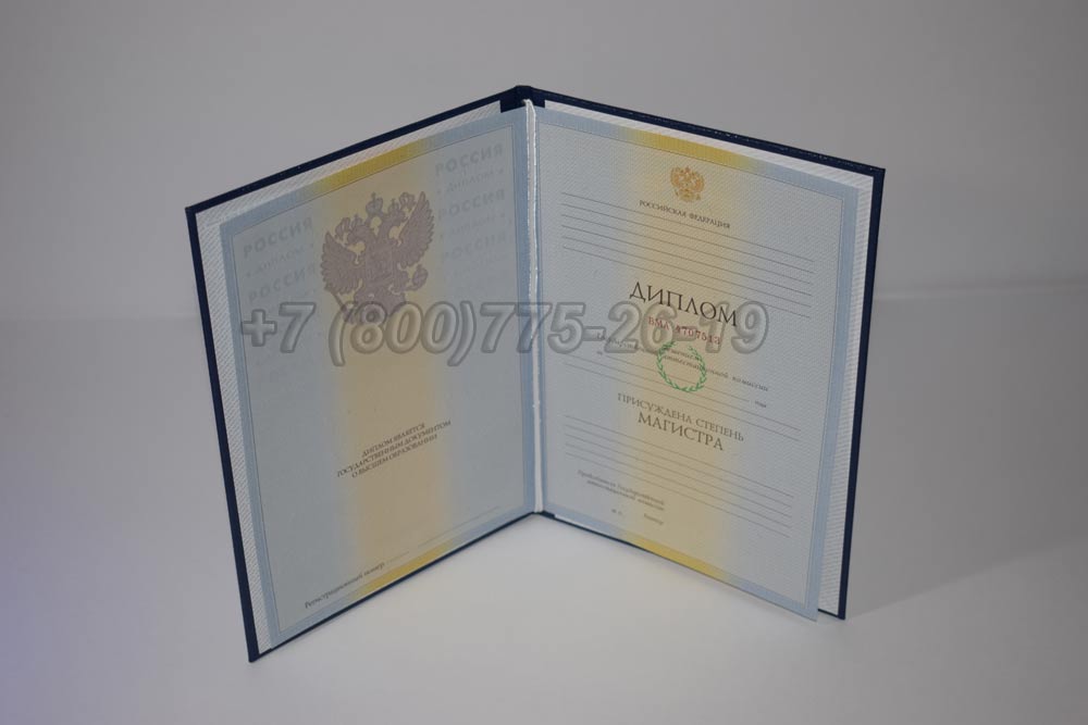 Диплом магистра Гознак 2009-2010 год выпуска г.Владивосток