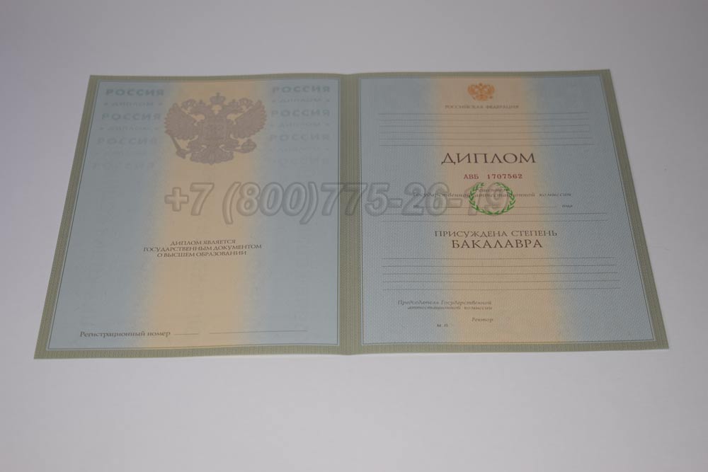 Бланк диплома бакалавра Гознак 2003-2008 год выпуска г.Владивосток