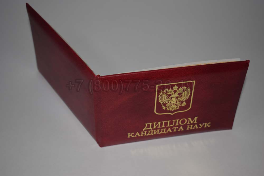 Диплом кандидата наук Гознак 2017-2025 год выпуска г.Владивосток