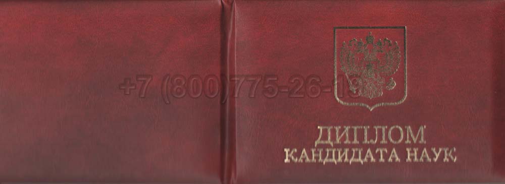 Диплом кандидата наук Гознак 2017-2025 год выпуска г.Владивосток