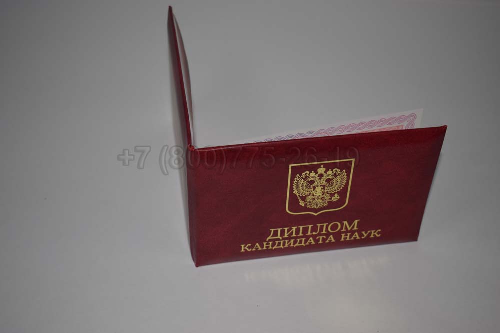 Диплом кандидата наук Гознак 2013-2016 год выпуска г.Владивосток