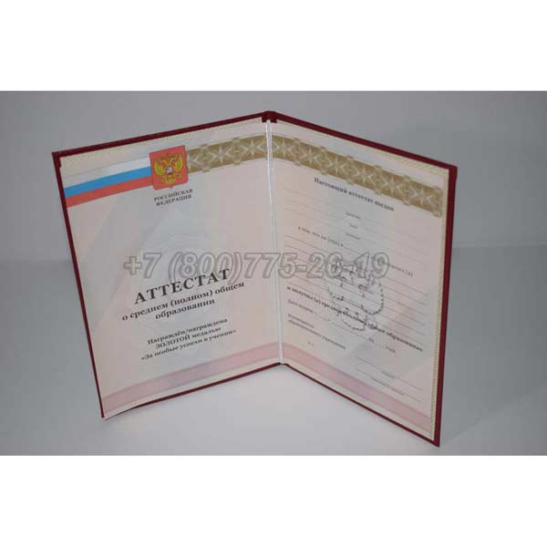 Аттестат За 11 Класс Золото 2010-2013 г.в. Владивосток