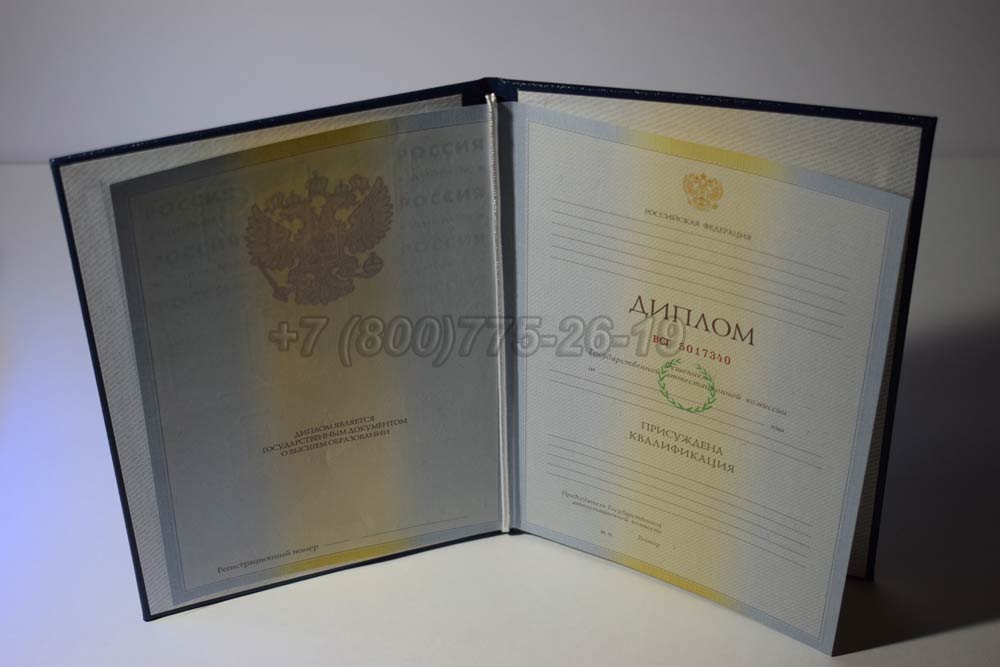 Диплом о высшем образовании Гознак 2009-2010 год выпуска г.Владивосток